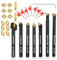 HiCOZZIE Utensili rotanti, 5/16, gambo 8 mm, 7 pezzi per tornitura, filettatura, con 14 pezzi in metallo duro