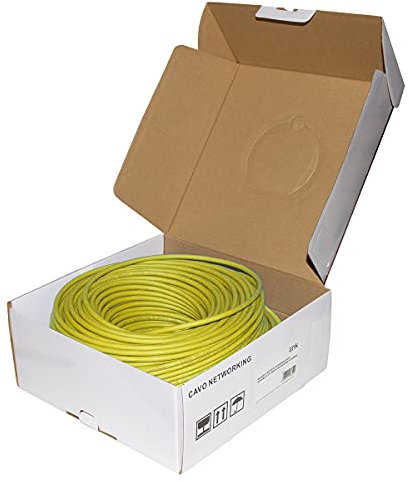 Connetto - Bobina cable red categoría 6a no apantallado utp awg24 halogenfree flexible color amarillo 100 m