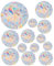 YIJIUBA 26 PCS Runden Prisma Fensteraufklebe,Round Prism Window Stickers,Bird Anti-Collision Window Stickers,Suncatcher stickers,bird protection windows for homes, offices, classrooms,shops,and more