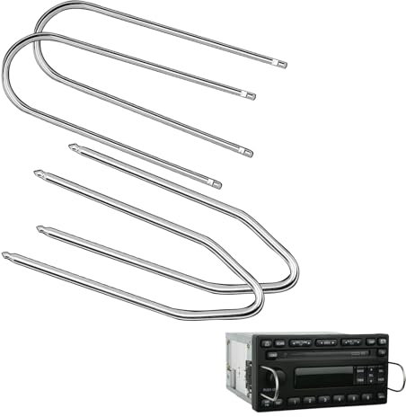 4 Pezzi Chiave per Sblocco dell’Autoradio, Compatibile con Autoradio di Serie Auto Chiavi Estrazione in Acciaio Chiavette Smontaggio Autoradio Auto Rimozione Key Chiave Rimozione Stereo Compatibile