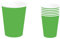 FIESTAS GUIRCA | 6 Gobelets Jetables (240 ml) (9 cm) - Décoration de Table pour Fêtes et Graduations - Idéal pour Célébrations d'Été et Événements Tropicaux - Vert