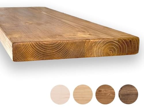 MoonTree Rustikales schwebendes Regal, 90 cm x 30 cm x 4.4 cm, Hell