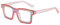 LJCZKA Gafas Anti Luz Azul Cuadrado Mujer Hombre, Cristal Bling Gafas Filtro Luz Azul Gafas de Bloqueo de Luz Azul Antifatiga para Ordenador, Juegos, Descanso (Rojo)