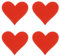 sourcing map 4Pcs Iron on Heart Patches, Sew on Small Heart Embroidered Patches, Decorative Repair Patch Applique for DIY Crafts Backpacks Bags Hats Clothes, 70mm Red