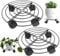 Porte Plante à roulettes, 2 Pièce Supports De Pots De Fleurs à roulettes Métal avec Roues Verrouillables pour Intérieur et Extérieur, Soucoupe Pot Fleur avec roulettes 32 cm, Porte Plante Exterieur