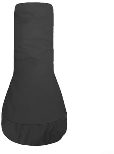 Cubierta de chimenea para exteriores, resistente a la intemperie, revestimiento de poliuretano de 48 x 24 x 12 pulgadas, resistente al desgaste, resistente al calor y transpirable (negro)