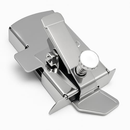 Pied Presseur Machine à Coudre avec Guide de Couture Magnétique Inoxydable, Ourlet Roulé et Pied à Fermeture Éclair, Accessoire Compatible avec la Plupart des Machines à Coudre Domestiques