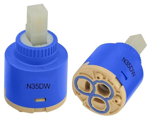 Cartuccia per rubinetto in ceramica cartuccia interna di ricambio per rubinetto monoblocco da bagno o cucina (Corte gambe 35mm)