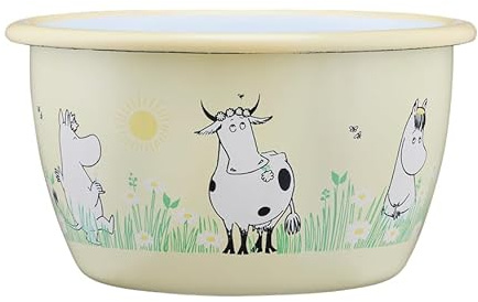 Mumin, Emaille-Schüssel, Wiese, 0,3 l