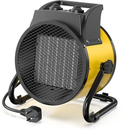 DAHTEC Electric Fan Heater 2800W - Adjustable Angle&Overheat Protection | Ceramic, Portable, Blow, Industrial, Fast Heating, 3 Heat Settings, Energy Efficient, Ideal for Home, Garage, Greenhouse