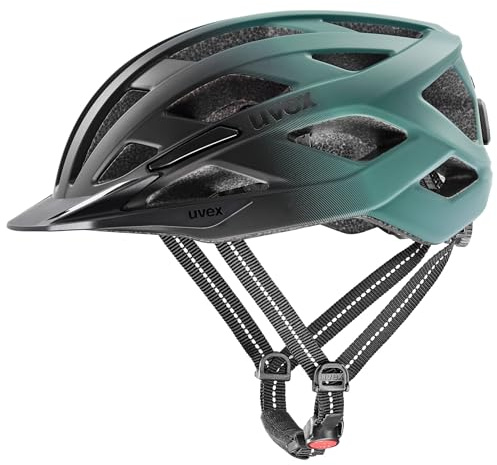 uvex urban Explorer Fahrradhelm, Black-sage Green matt, 52-57 cm | mit Plug-in LED nachrüstbar - individuelle Größenanpassung - reflektierende Elemente