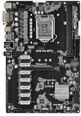 Fit For ASRock H110 PRO BTC+ Mining Guide Motherboard LGA 1151 DDR4 32GB PCI-E 3.0 M.2 12×PCI-E X1 ATX Support 7th/6th Gen Core I5-6400 computer motherboards