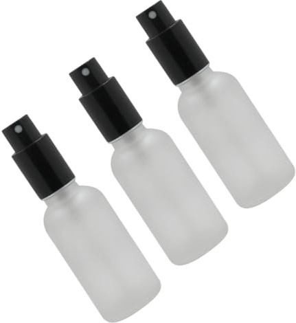 LALADEFIEE Frascos de Vidrio Atomizador para Aceites Esenciales 20 Ml 3 Unidades Diseño Transparente Mate Resistentes a Fugas Perfectos para Viaje y Uso Aceites Líquidos