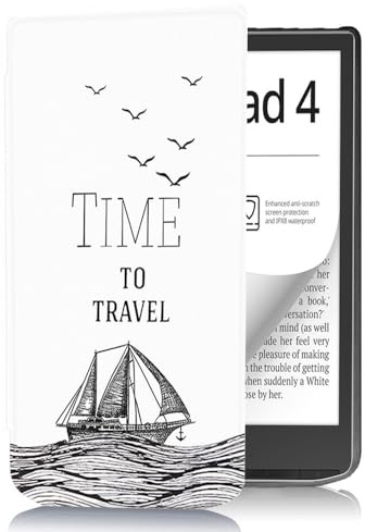 Vivlio Inkpad 4 7,8 Étui fin en cuir PU avec fonction veille/réveil automatique (XK) pour liseuse Vivlio Inkpad 4 (Time)