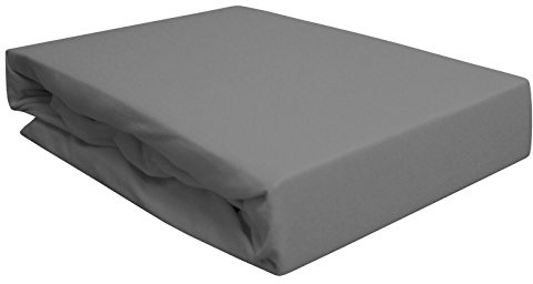 Spannbettlaken für Wasserbetten und Boxspringbetten, bis 35 cm Matratzenhöhe, 140-160 cm breit x 200 cm lang (grau)