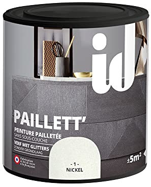 Peinture meubles et boiseries PAILLETT 500ML NICKEL - ID Paris