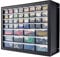 IRIS USA Screw Organizer, Hardware Storage Organizer, 44 Drawer Parts Cabinet, Plastic Drawer Storage for Hardware Crafts, Small Parts, Nuts and Bolts, Tool Storage, Scrapbook Art Hobby - Black