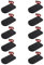 HALJIA 10Pcs 6V ON/OFF Switch 2 x 3V CR2032 Coin Cell Button Battery Holder Socket Box Clip Case for LED with Wire Lead Black