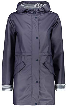 CMP - Veste femme à capuche fixe, Noir Bleu, XXS