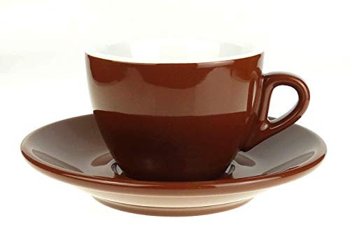 Nuova Point Kleine dickwandige Cappuccinotasse »Palermo« | mittelbraun | Füllmenge (bis zur Oberkante): 145 ml | 6 Tassen & 6 Untertassen