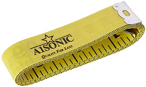 A1SONIC® Measuring Tape for Body Measurement Soft Tailor Tape Measure for Cloth Sewing Waist Bra Head Circumference Tailor Double Sided Cloth Ruler Tape Measure Sewing 60 Inch 150 cm (Yellow)
