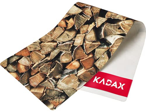 KADAX Tischläufer aus Filz, robuster Filzläufer, Tischband, pflegeleichter Läufer für Küchentisch, Wohnzimmer, Esszimmer, Tisch-Deko, Table Runner, Tischdecke, Filztischläufer (Holzscheit)