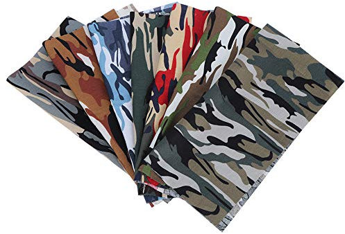 7Pcs 48x48cm Camouflage Print Stoff Baumwolltuch für DIY Craft Nähen Quilten Material Material Kunsthandwerk Nähen Stoff