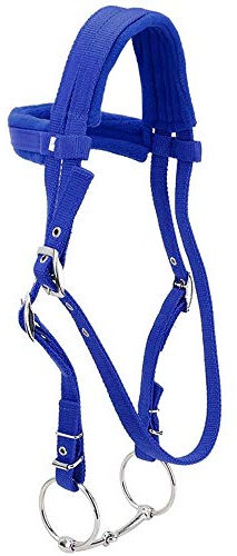 tooloflife Reithalfter mit Zügel, rot, verstellbar, mit weichem Kissen