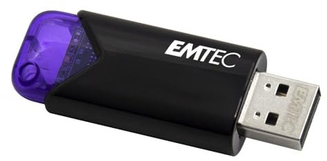 Emtec Clé USB 3.0 (3.2) Click Easy B113, Mémoire Flash Drive de 128 Go, Stockage Externe, Lecture 20 Mb/s, Écriture 10 Mb/s, Click Easy - 21 x 57 x 12 mm, Violette