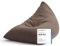 Lumaland Gaming Sitzsack & Bodenkissen | XXL Beanbag in Triangle Form | 150x100x100cm & 370l Volumen | Waschbarer & Robuster Bezug | Ideal als Sessel & Sofa verwendbar | Leichtes Sitzkissen [Braun]