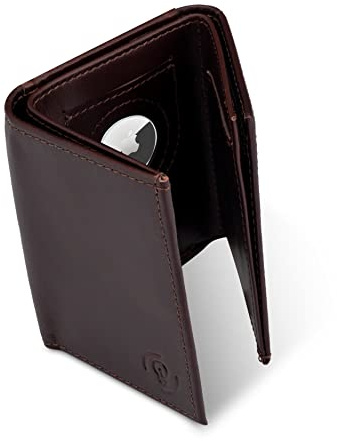 ISENTIALS Airtag Wallet mit Münzfach I Airtag Geldbörse Herren mit RFID Schutz I Geldbeutel Herren für 7 Karten I Slim Wallet I Smart Wallet I Kartenetui für Apple Airtag mit Air Tag Fach