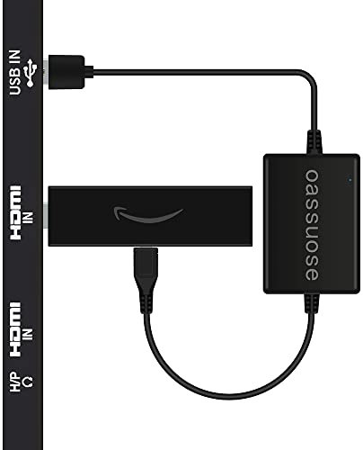 Oassuose - Adaptador de cable de alimentación USB para Fire TV Stick, potencia la transmisión de TV directamente desde el puerto USB de TV (elimina el adaptador de CA y el cable de alimentación muy
