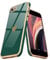 Teageo for iPhone SE 2022 Case iPhone 8 iPhone 7 iPhone SE 2020 Phone Case Cute Heart for Women Girls Slim Luxury Bling Plating Soft TPU Shockproof Bumper for iPhone 7/8/SE 2/SE 3, Blackish Green