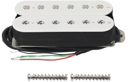 FLEOR Alnico 2 Humbucker-Tonabnehmer 8-9K E-Gitarren-Tonabnehmer Steg-Humbucker, weiß