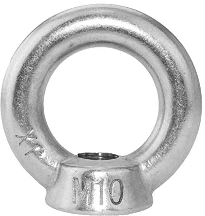 Techtanium® Ringmuttern [gegossen & poliert] M12 aus Edelstahl A2 (2 Stück) | Versch. Größen & Verpackungseinheiten verfügbar | Ösenmuttern | Augenmuttern | Ringösen | ähnl. DIN 582