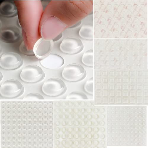 Gommini Adesivi,468 Pezzi Paracolpi in Gomma Gommini Paracolpi in Silicone Trasparente,Per Porte, Mobili, Laptop, Cassetti, Armadiett