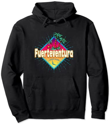 Fuerteventura Surfer Kanarische Inseln Vintage Souvenir Pullover Hoodie
