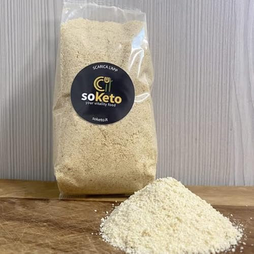 Keto Pan rallado 250 grx2 para dieta Keto-Pan rallado para panar con muy pocos carbohidratos (Ig>2)