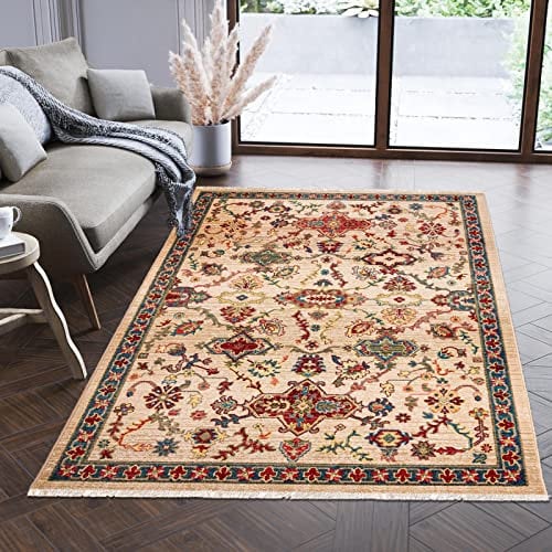 Mazovia Orientalisch Teppich - Traditioneller Teppich für Wohnzimmer, Esszimmer - Orient Teppiche Ornament - ÖKO-TEX Wohnzimmerteppich Beige - 200 x 305 cm