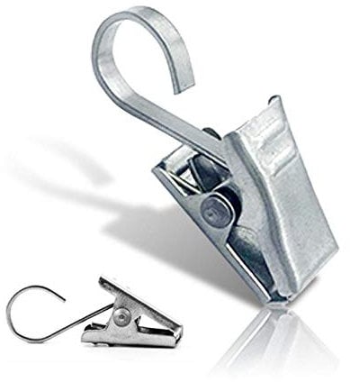 Paquete de 100 Clips pequeños de Metal para Cortina con Ganchos, para Anillos de Cortina, Barra de baño, Luces, Fotos, paño de Cocina