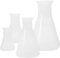 iplusmile Erlenmeyer Flask Set - Plastic Measuring Flask, not easy to Damage, 4 Bottles of 50ml, 100ml, 250ml, 500ml for Lab, Experiment, Chemistry, Science Studies etc - 4pcs