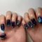 24 Stück Mandel Künstliche Nägel Kurz Falsche Nägel Französische Glänzend Katzenauge Acryl Press on Nails 12 Größen Oval Kunstnägel Nägel Zum Aufkleben für Frauen und Mädchen Party und Heimat DIY