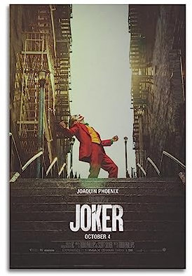 NOHF Joker-Film-Poster, Wandkunstdruck, Retro, ästhetische Raumdekoration, 40 x 60 cm, ungerahmt
