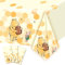 AURORAPARTY Lot de 3 nappes de fête Winnie l'ourson pour fête prénatale ou fête d'anniversaire - Décoration de fête d'anniversaire - Miel - 137 x 274 cm