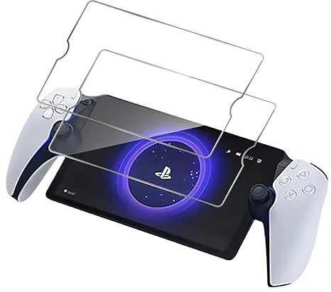 GIOPUEY [2 Stück Panzer Schutz Glas Kompatibel mit PlayStation Portal Remote Play, Glas mit hoher Durchlässigkeit, Kratzfest, Kompatible Hülle, ölbeständig, Schutzfolie