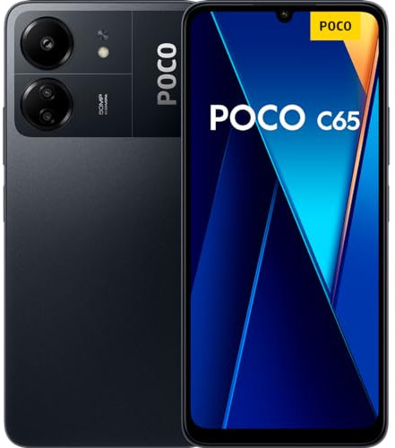 POCO C65 Smartphone 6+128GB, 6.74”Display, MediaTek Helio G85 Up to 2.0GHz, 50MP Dual Camera, 5000mAh, 18W, Nero (Black)