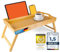 Plateau de petit déjeuner en bambou, Plateau de service Table de lit avec pieds pliables - également utilisable comme lapdesk, table pour ordinateur portable (Deluxe)