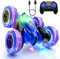MaxTronic RC Stunt Car Age 3+ With LED Light, 2024 New Direct Charge Remote Control Cars 2 Sided 360 Rotation 4WD, 2.4Ghz Multiplayer Fun, Toy Gifts for Boys Girls Kids -12