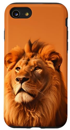 Löwe Minimal Art Hülle für iPhone SE (2020) / 7 / 8