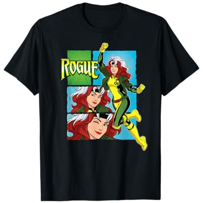 Marvel Studios X-Men ’97 Rogue Wink Logo & Action Panels T-Shirt